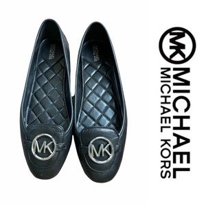 MK Black Lillie Moccasin Flats Mismates 9 & 9.5